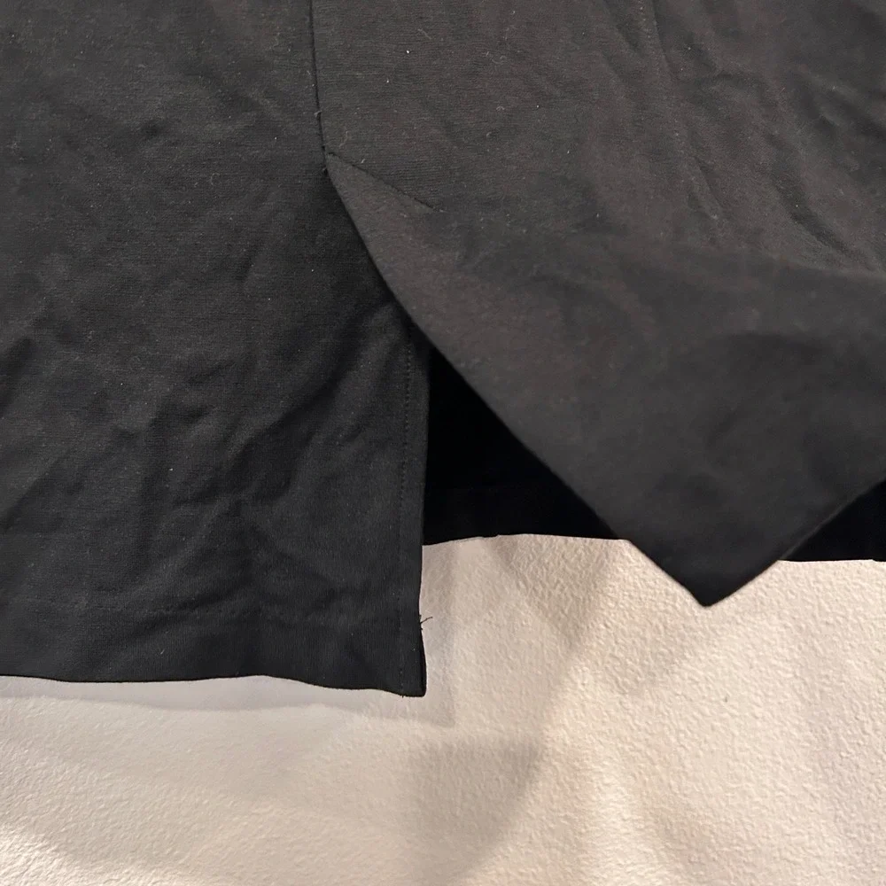 Chicos Black Pencil Skirt Size 2.5 XL Career Business Solid Stretch Back Vent